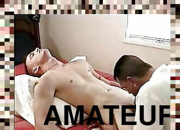 amateur, gay, chupando