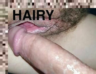 hårete, gammel, pussy, amatør, eldre, stor-pikk, milf, mamma, creampie, bbw