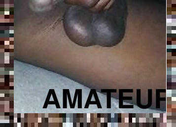 masturbation, amateur, ébène, énorme-bite, black, gode, boules, perverti, bite, taquinerie