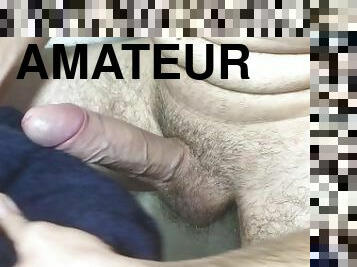 Amateur Guy Moaning And Intense Orgasm While Fucking Fluffy Pillow/ Cum Hands Free