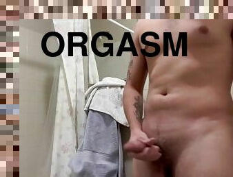 gigantisk, masturbation, orgasm, cumshot, gay, sprut, ensam, vit, kuk