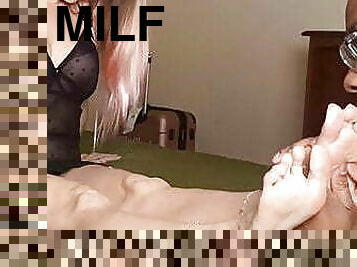 milf, pieds, américaine, bottes