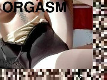 asia, clitoris-bagian-atas-vagina-paling-sensitif, mastubasi, orgasme, amatir, mainan, kaki, stocking-stockings, manis, sex-dengan-berpakaian