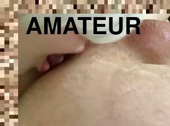 amatori, excitat, blonda, fetish, realitate, rimjob, sugand