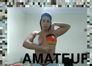 teta-grande, amador, mulher-madura, webcam, sozinho, morena