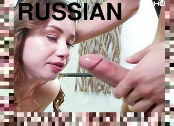 russe, anal, énorme-bite, ados, fellation-profonde, point-de-vue, action, brunette, dure