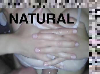 These Huge Natural Tits In Oil Were Fucked And Finished