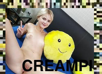 suurtiss, tussu, suhuvõtmine, hardcore, pornostaar, creampie, pov, sperma, perekond, blond