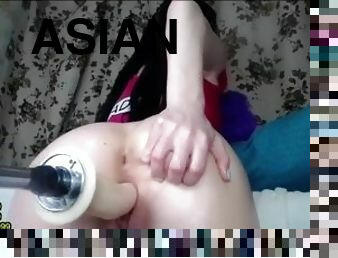 asiatisk, masturbation, fitta-pussy, skolflicka, amatör, leksak, japansk, avrunkning, fingerknull, maskiner