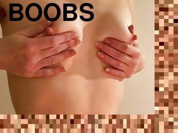 Sensual nipple play with my beautiful small boobs