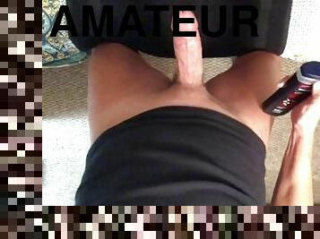 amateur, ejaculation-sur-le-corps, énorme-bite, gay, point-de-vue, solo, musclé, bite, jambes