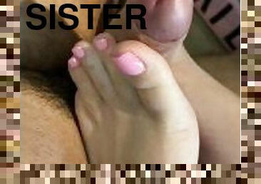 sexy foot job from step sister  more on only fans @mochidochi