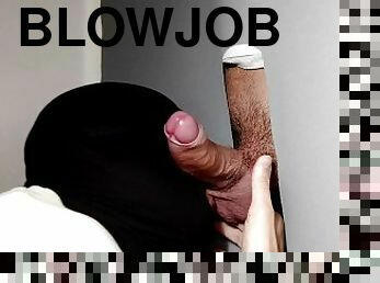 amatør, blowjob, svelging, gloryhole, første-gang, cum