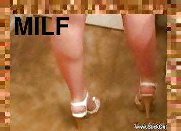 amateur, mature, fellation, ejaculation-sur-le-corps, milf, branlette, rousse