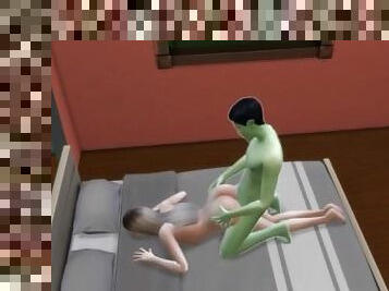 A guest from Mars fucked the dugout until she settled into the beds of Sims4