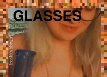 briller, amatør, skønheder, i-ansigtet, piercet, fetish, solo, rygende, bh