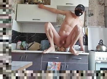 morning kitchen dildo