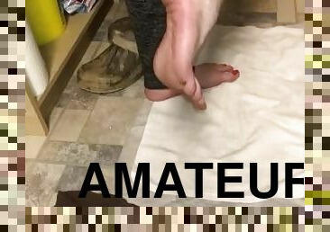 kupanje, amaterski, stopala-feet, savršeni, fetiš, pod-tušem, prsti
