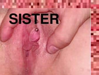 klitoris, veliki, orgazam, pička-pussy, lutke, kućni-uredak, par, s-pirsingom, sestra, mokri