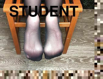 collant-di-nylon, studentesse, amatoriali, piedi, calze, webcam, feticci, solitari