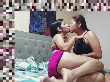 Lesbian Scissor Orgasm Rubbing Clit on Clit