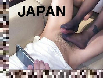 amador, tiro-ao-alvo, japonesa, pés, meias, pov, meias-calças, ejaculação, hentai, trabalho-de-pé