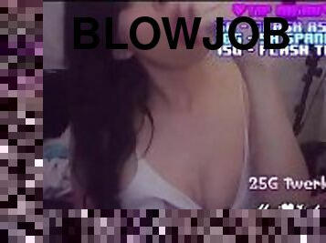 Egirl blowjob on cam