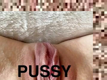 clito, chatte-pussy, point-de-vue, parfait, solo, humide