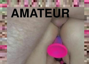 cul, papa, grosse, amateur, anal, jouet, belle-femme-ronde, double, britannique, gode