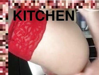 Anal fucking in the kitchen