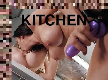 And Make Love In The Kitchen With Mackenzie Moss And Alexis Fawx