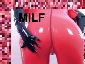 Latex MILF teasing hot free porn video Arya Grander