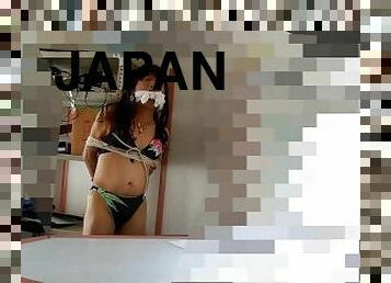 collants, gay, japonais, bdsm, solo, bikini, bondage