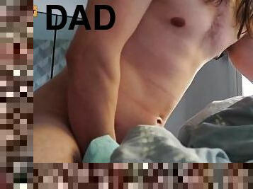 tata, masturbacija, prljavo, kamera-cum, sami, tata-daddy