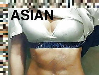 asiatiche, orgasmi, sport, eruzioni-di-sperma, seghe, sperma, muscolosi, reggiseni