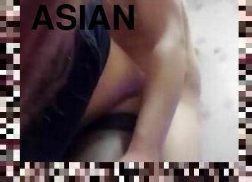 asiatisk, avsugning, ladyboy, thailändsk, filipinsk, vit, sugande