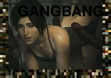 Lara Croft Prison Gangbang