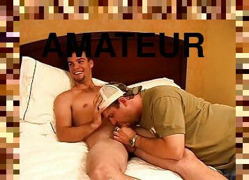 amateur, mamada, gay, autobús, gay-joven