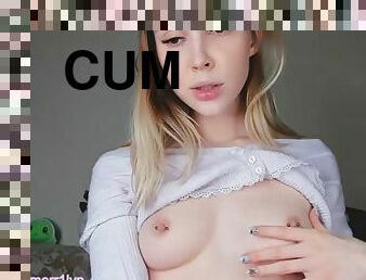 masturbación, adolescente, corrida, rubia, webcam