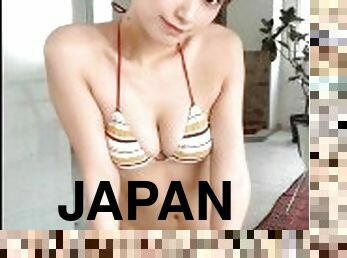 gros-nichons, babes, ados, japonais, seins, solo, bikini