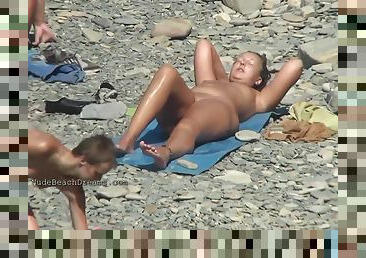 nudist, udendørs, amatør, cam, strand, spion, lurer, ung-18, blond, smuk