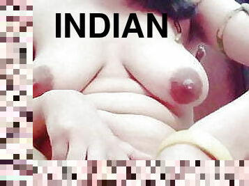 Beautiful Indian village girl showing