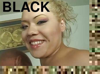 Horny white BBW moans as her wet pussy is banged hard by a black hunk