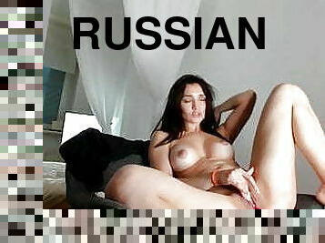 masturbação, cona-pussy, russo, webcam, dildo