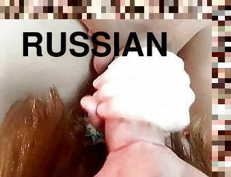 Cum slut redhead russian POV blowjob