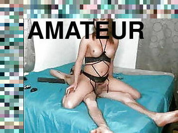 travestit, amatori, anal, cuplu, excitat, camera-web