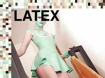 bdsm, stip, latex, amante, provocando