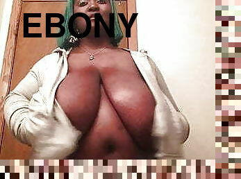 Solo ebony bbw massive tits teasing