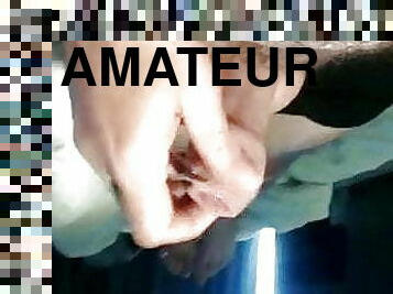 papa, masturbation, amateur, ejaculation-sur-le-corps, gay, maison, secousses, solo, pappounet