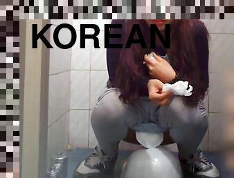 asiatisk, tissende, cam, spion, lurer, toilet, koreansk, skjult